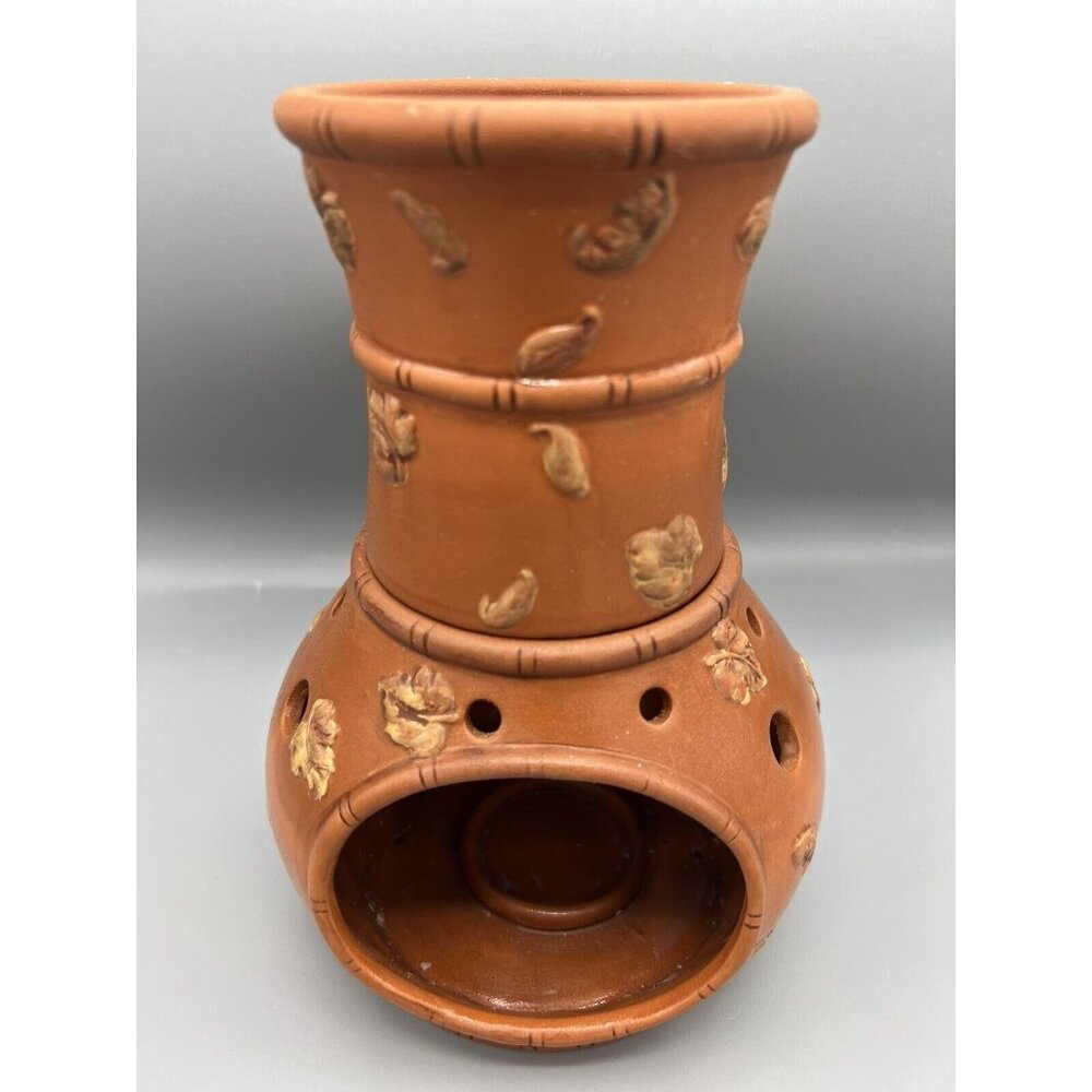 Chiminea Wax Warmer Fall Leaf Terracotta Rustic 8.5" Tall Hygge Indoor Patio